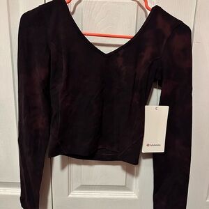 size 4 lululemon align long sleeve (tie-dye)
